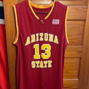 Arizona State James Harden #13 Red and Yellow Jersey